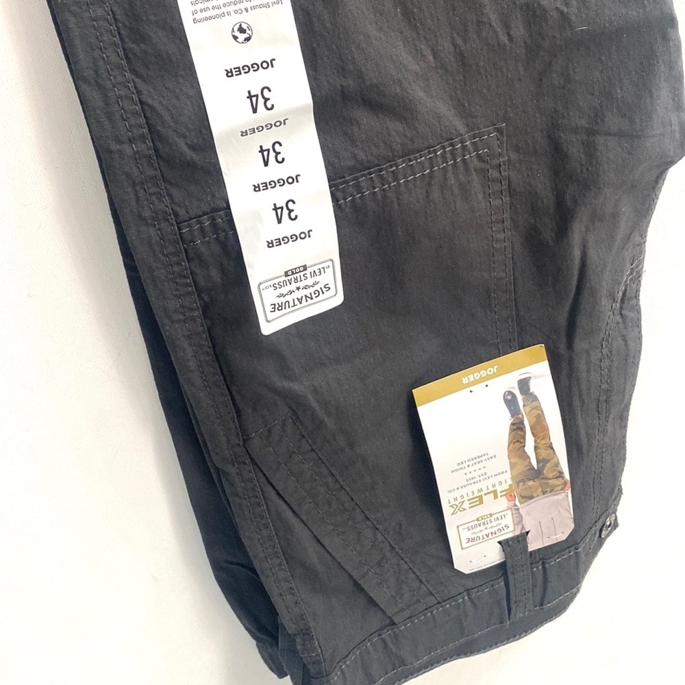 (B51) Levi’s Signature Men’s Joggers Black Flex Light Weight Gold Edition, Sz 34 - Picture 5 of 12
